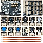 Lonely Binary TinkerBlock UNO R3 Starter Kit 12 Sensors | Compatible with C++ &amp; Python; UNO R3 (ATmega328P, USB-C) + extension board + 12 plug-in sensor modules; standardized cables