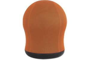 Safco Zenergy Swivel Ball Chair, Anti-Burst, Vinyl Exercise Ball Chair for Home, Office & Classroom, Ideal for K-12, Supports Active Seating, Orange Mesh