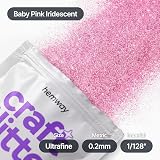 Hemway Baby Pink Iridescent Ultrafine Glitter 100g Craft Resin Cosmetic view 4