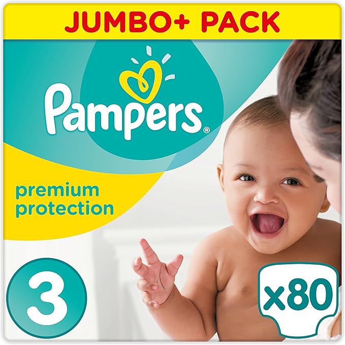 Pampers Premium Protection Size 3, 5 kg9 kg, 80 Nappies Amazon.co.uk