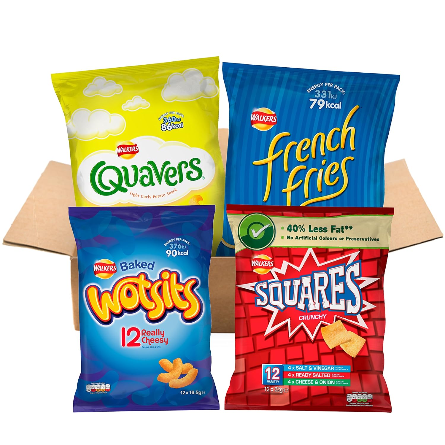 Walkers under 100 calories Multipacks Snacks and Crisps Box (48 Single