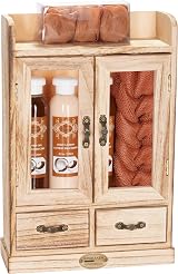 BRUBAKER 15 Piece Beauty Wellness Gift Set Coconut Strawberry Wood Cabinet view 4