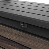 Keter Signature Outdoor Storage Bench 227L DecoCoat Wood-Look Resin view 6