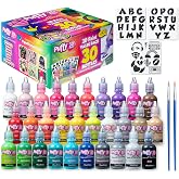 Puffy Bulk Buy Paint 30 Pack Premium Quality 3D Paint Set. Safe for Kids, Great for School Projects, Permanent on Fabric, Canvas, Wood, Glass, and More Craft Surfaces