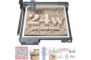 ATOMSTACK 24000mW Laser Engraver, ACE A20 PRO V2 Laser Cutter, 30000mm/min High Accuracy Laser Engraving Machine for Personalized Gifts, Business Cards, CNC Machine for Wood, Metal, Acrylic, Leather