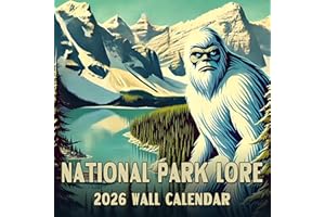 BLUE WOLF CALENDAR COMPANY 2026 National Park Lore - Cryptids in National Parks Monthly Wall Calendar | Monsters Gift Calendar 2025-2026