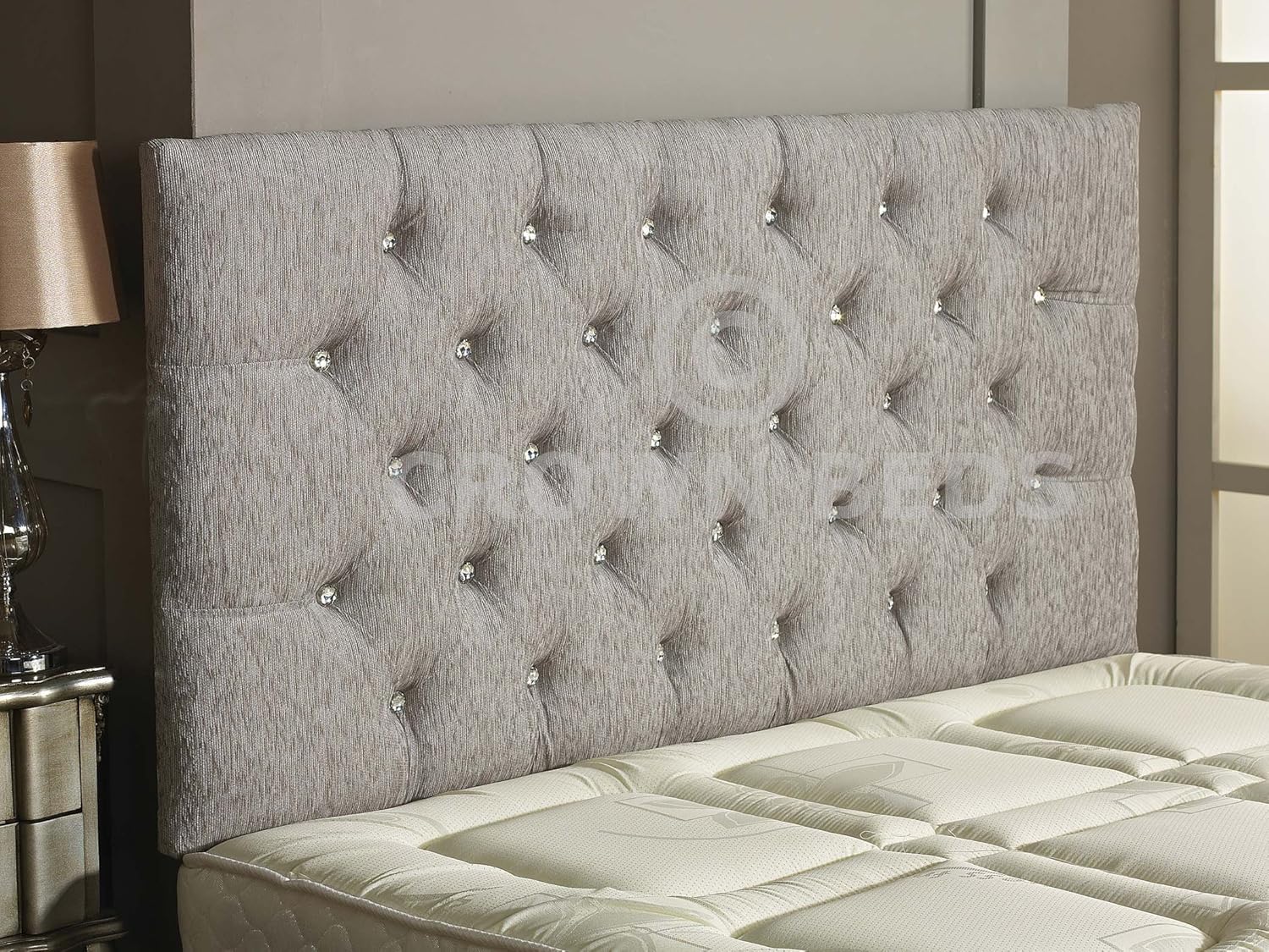 CHESTERFIELD DIAMANTE BUTTON HEADBOARD IN 2ft6,3ft,4ft,4ft6,5ft,6ft