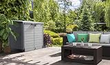 Duramax Cedargrain StoreAway 1200L Plastic Garden Storage Shed Grey view 20