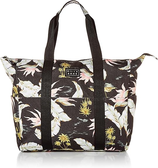 Billabong Women's Travel Tote Bag, Black/Mint, ONE Clothing