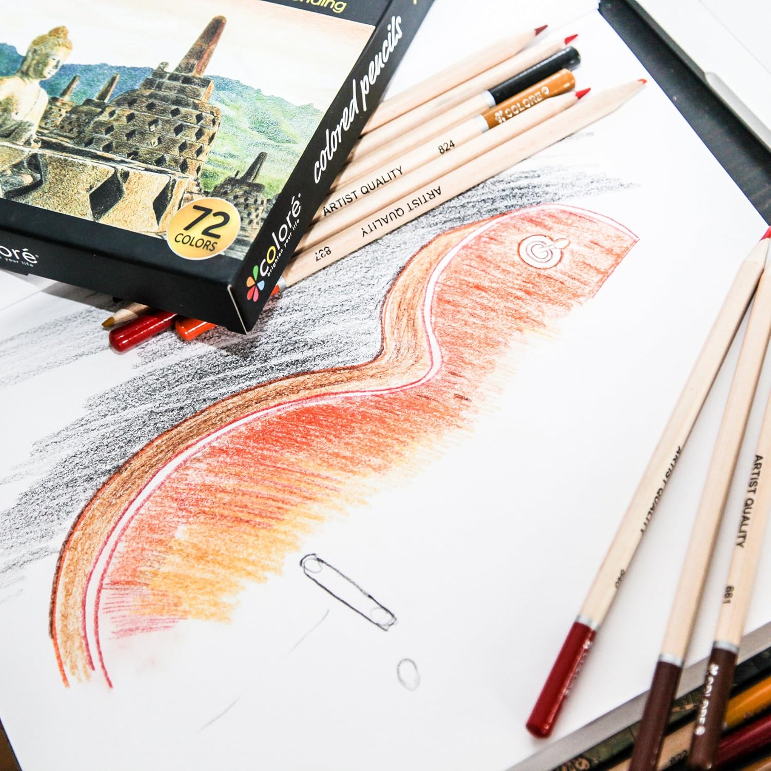 Colore Matite colorate Set di 72 pastelli pre temperati di alta qualit  per disegnare e colorare Ideali per la scuola per adulti e bambini 72 colori