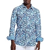 Robert Graham Mens Harrison Long Sleeve Button Down Motion Performance Knit Shirt