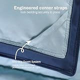HIG 3 Piece Navy Duvet Set King 240x220 OEKO-TEX 10.5 Tog with Shams view 4