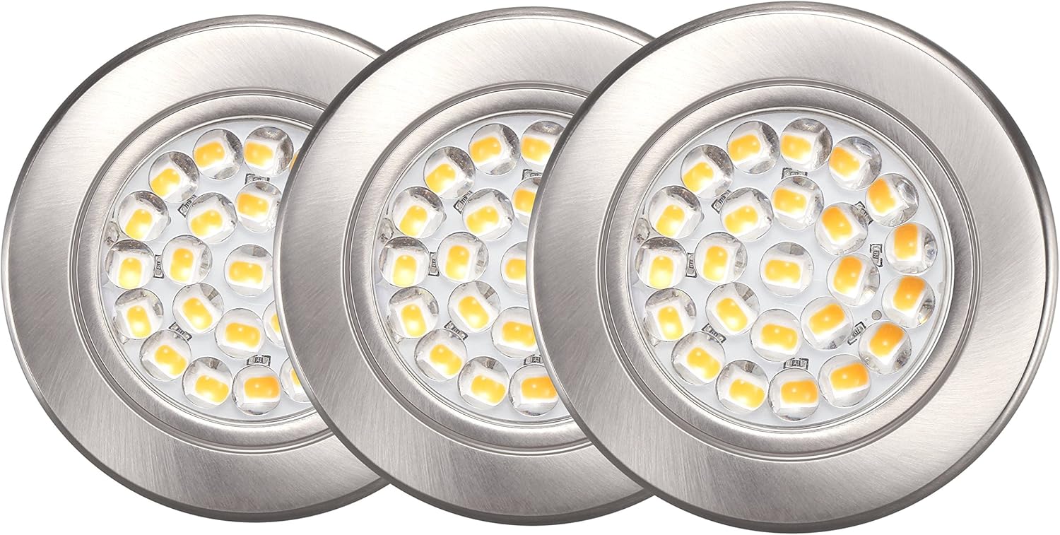 GetInLight Dimmable and Swivel, LED Puck Lights Kit with ETL Listed