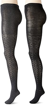 Anne Klein Women S Pointelle Argyle Patterned Knit Tights Pack Of 2