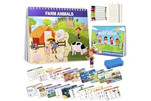 Montessori Preschool Busy Book for Toddlers Ages 3 and Up - Preschool Learning Activities with 40 Fun Educational Themes - Gr