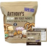 Anthony's Instant Dry Yeast Packets, Contains 42 Individual Packets, Gluten Free