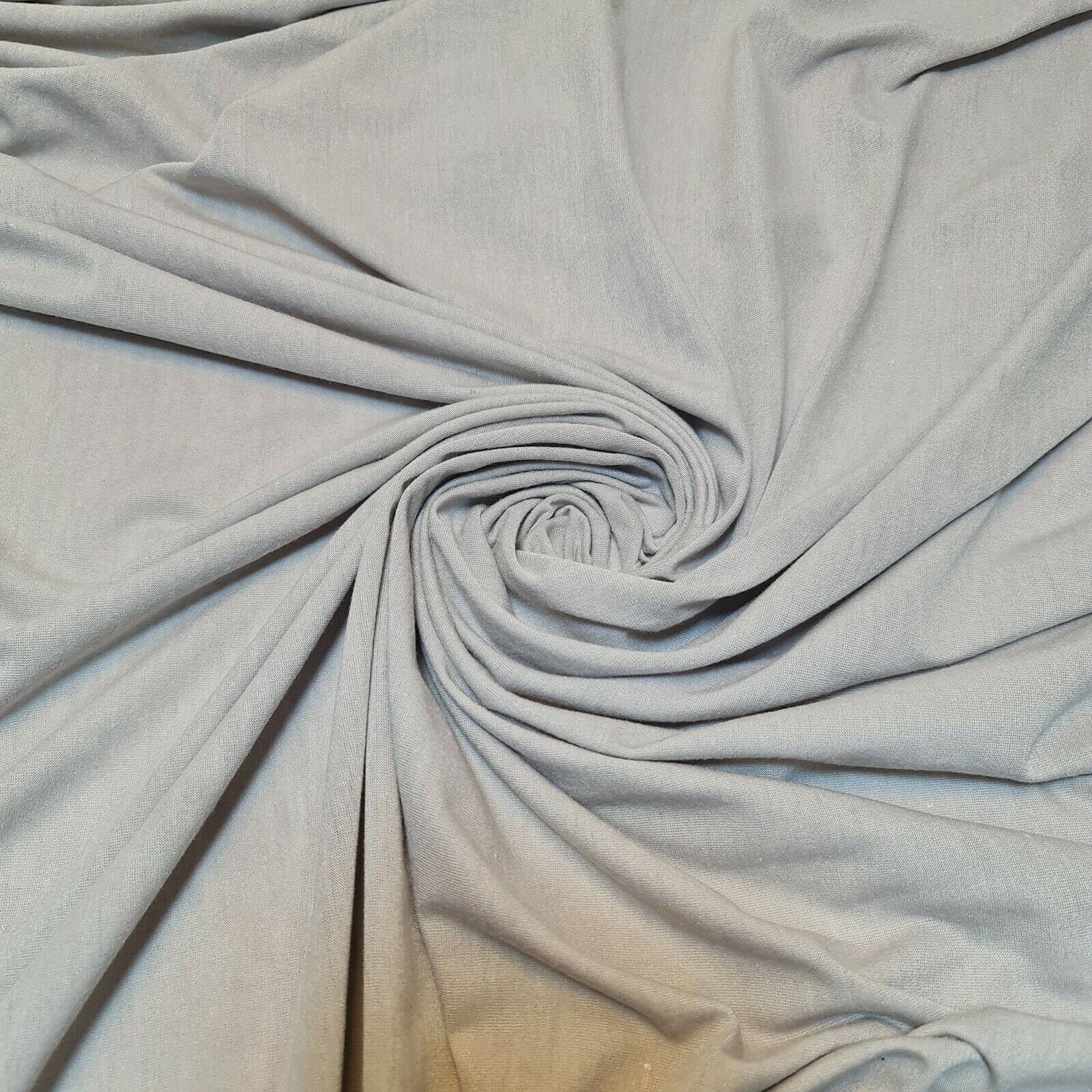 Soft Plain Cotton Jersey Stretch Knit T Shirt Baby Grow Craft Fabric Material 58'' - 150 cm Wide Sold As 1 Meter Pre - Cut Lengths (Stone) (LPBABYGR)