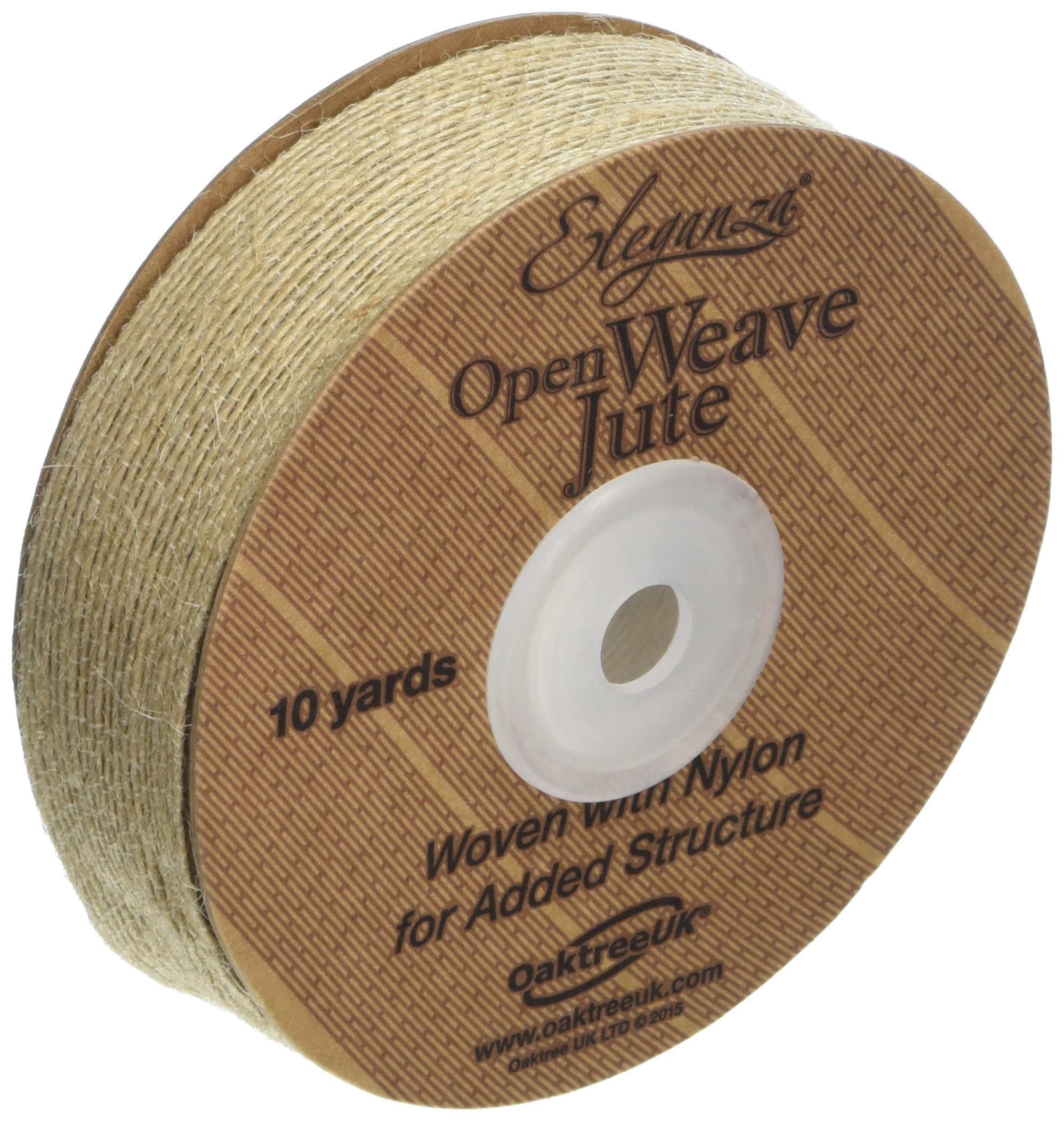 Eleganza Open Weave Jute 25mm x 9.1m (10yds) Natural No.02
