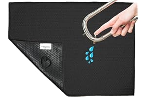 The Original Spit Catcher by Brasstache - For Brass/Wind Instruments, Ultra-Absorbent and Leakproof, Multi-layered Cloth/Pad to Empty Your Spit, Self-Packing… (Large, 13.5x18 in)