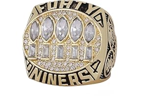 Hdnakit NATIONAL FOOTBALL CHAMPIONSHIP RING 1994 49ERS WITH WOOD BOX GIFT FOR CHRISTMAS AND BIRTHDAY
