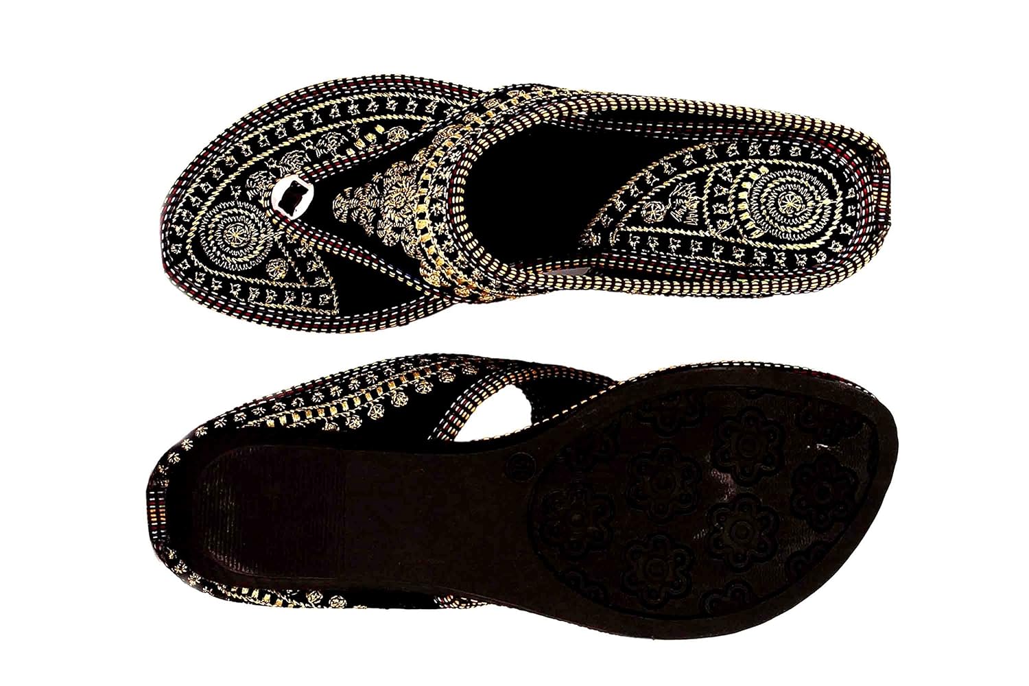 femme royale women's velvet gold sandals