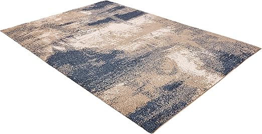 Amazon Com Lane Home Furnishings Tulsa Brunsville Cream Navy Accent Rug Large Royal Blue Furniture Decor