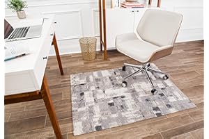 Anji Mountain Rug'd Office Chair Mat for Carpet & Hardwood Floor - Jacquard Woven Top, Anti-Slip Backing, Low Pile, Floor Protector Desk Chair Mat, Office Rugs for Rolling Chairs (36 x 48)