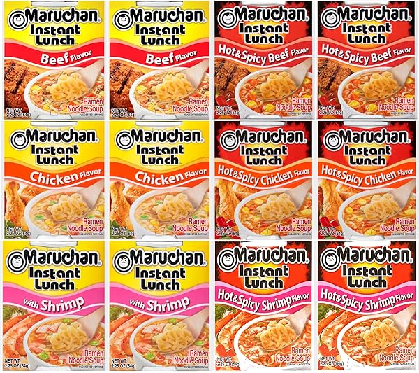 MARUCHAN RAMEN INSTANT LUNCH VARIETY, 2.25 OZ
