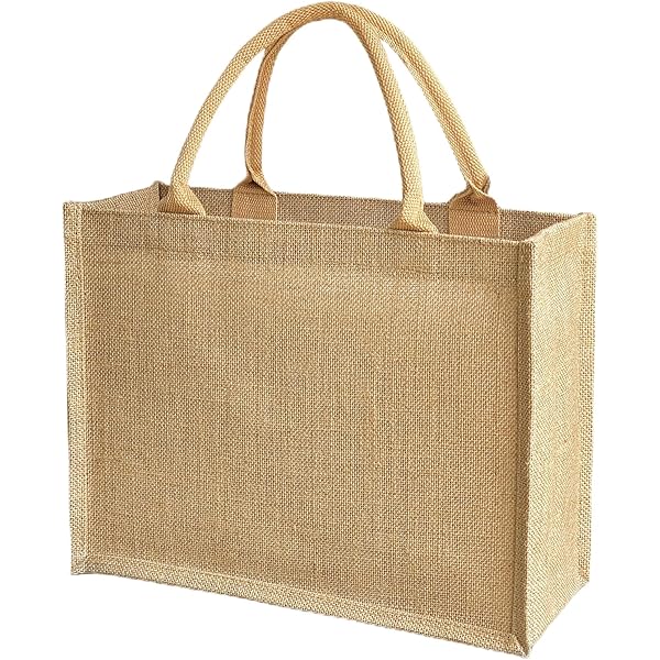 Tote Bags For School 12 Pieces Jute Tote Bags Burlap Tote Beach