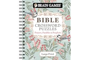 Brain Games - Bible Crossword Puzzles: Prayers, Parables & Prophets - Large Print