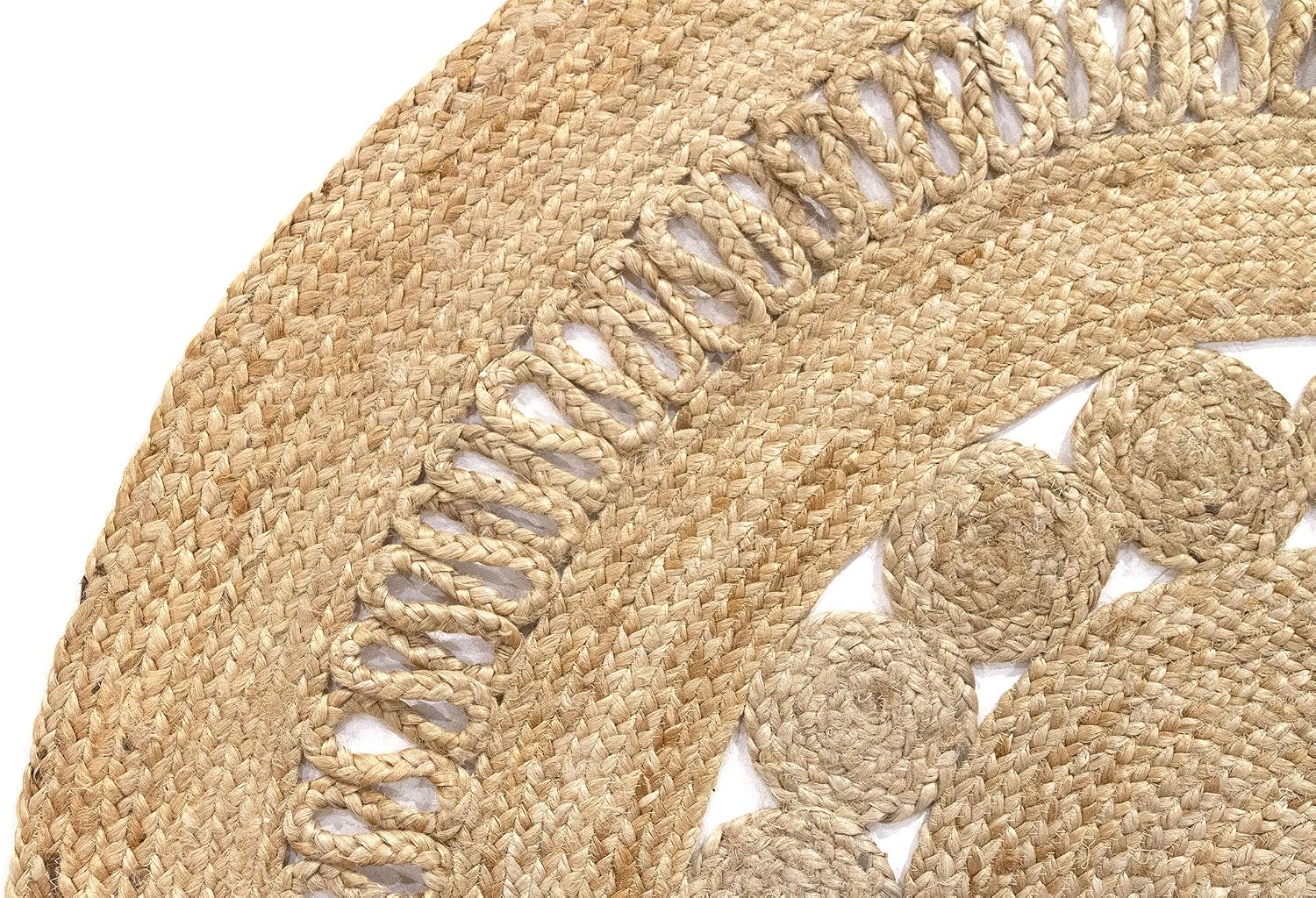HAMID, Rug Jute Round Alhambra Nazari Natural Colour, Jute Rug, Area Rug 100% Jute Fibre Handmade - Image 3