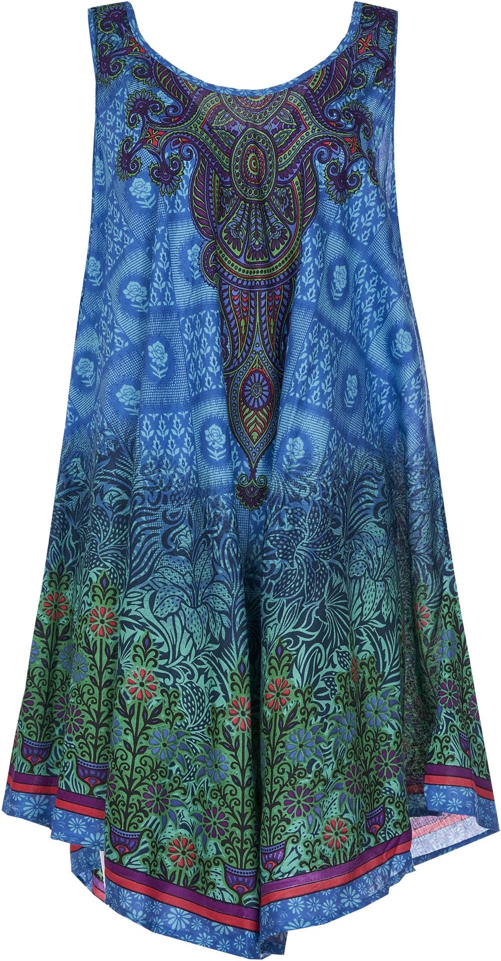 Boston Clothing Ladies Summer Dress Umbrella Cut Sleeveless Floral Top Deep Neck UK Size 10-24