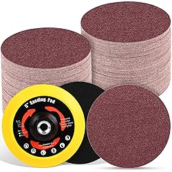 POTUINOM 5 Inch 70 PCS Sanding Disc