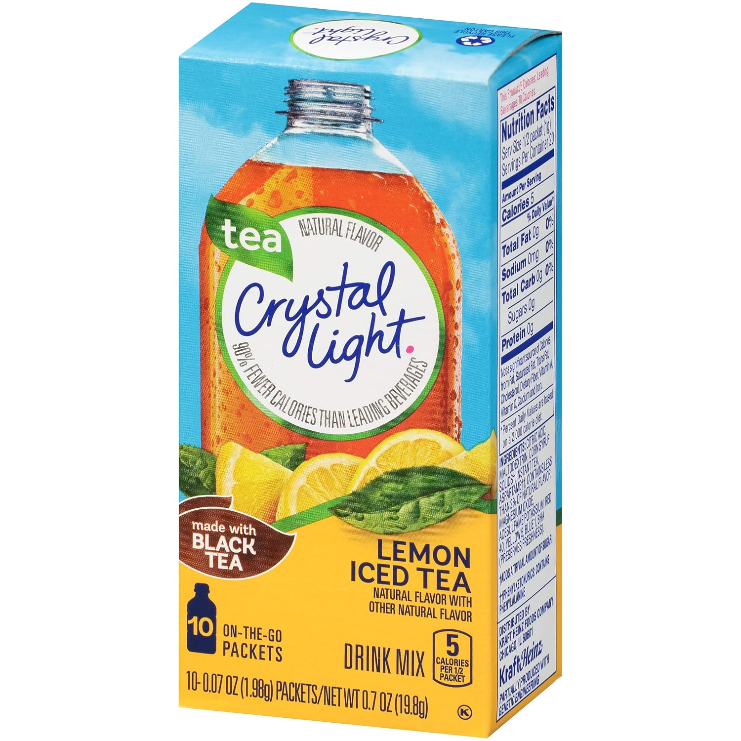 Crystal Light tea drink Mix Natural Lemon Ice tea - 10 ct (043000945117)