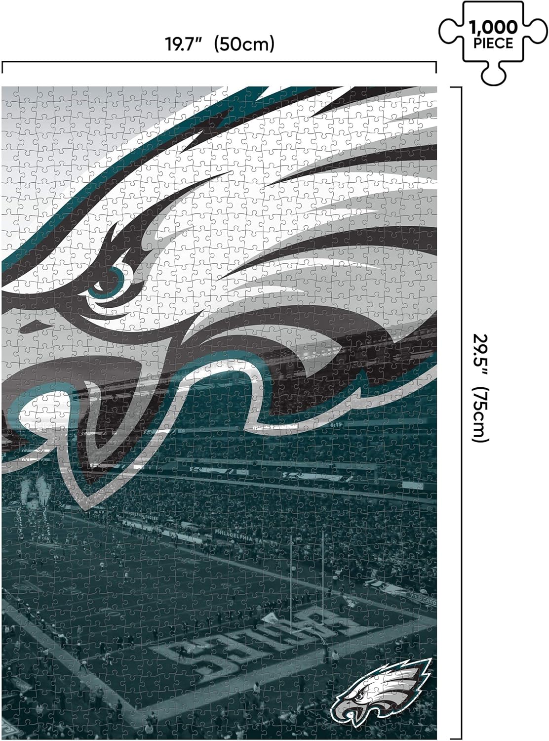 FOCO Philadelphia Eagles NFL Lincoln Financial Field Stadium 1000 Piece Jigsaw PZLZ (PZLZNFJG1000ST): Clothing