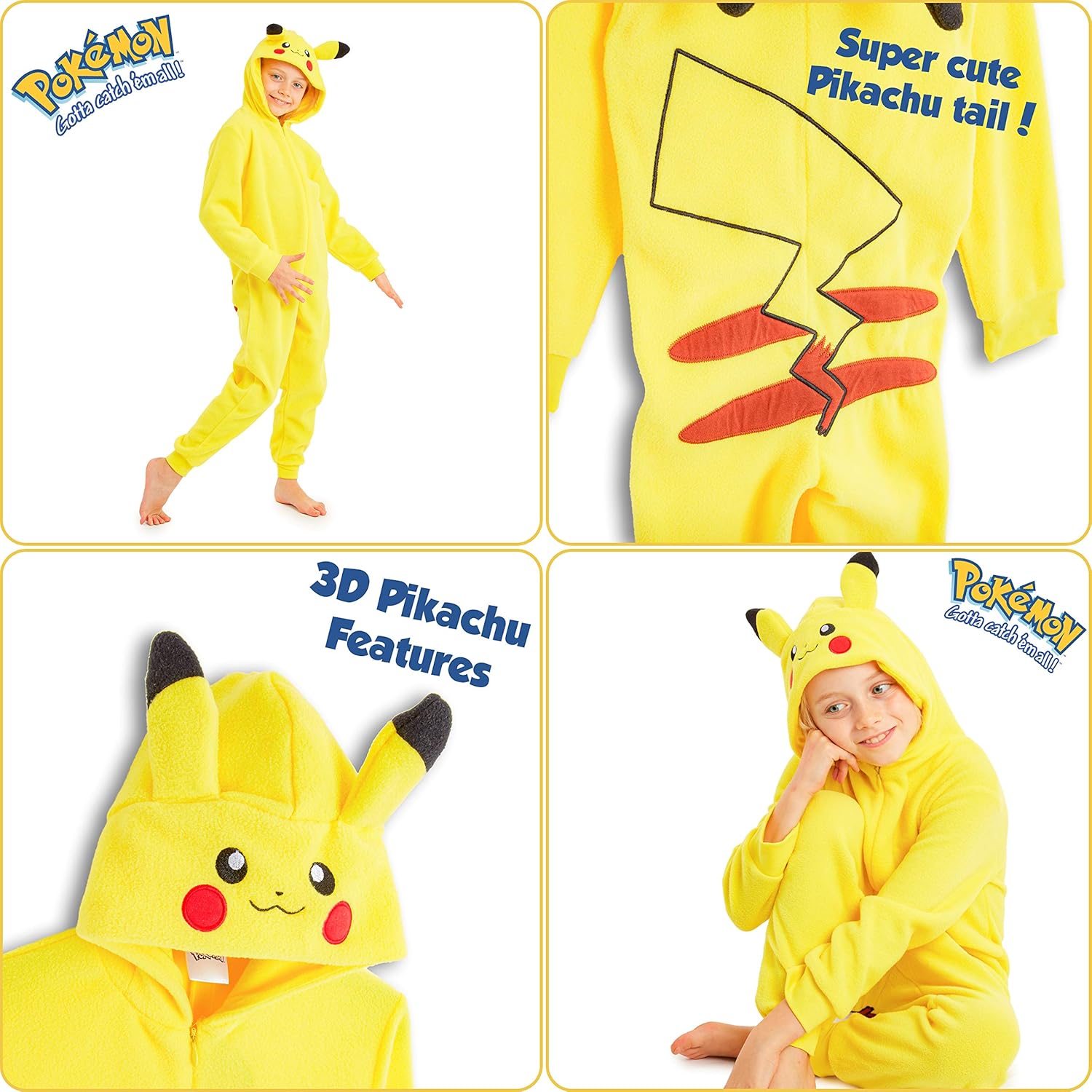 Pokemon Pikachu Pijama Entero Para Ninos Ninas De Una Pieza Regalos Para Chicos Chicas 4 14 Anos Pijama Animal Disfraz Go Capucha Ropa De Dormir Invierno Cosplay Disfraces Y Accesorios Juguetes Y Juegos Taronjagamesx Com