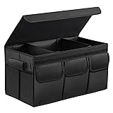 SODCAW Black Trunk Storage Organizer For Car Trunk