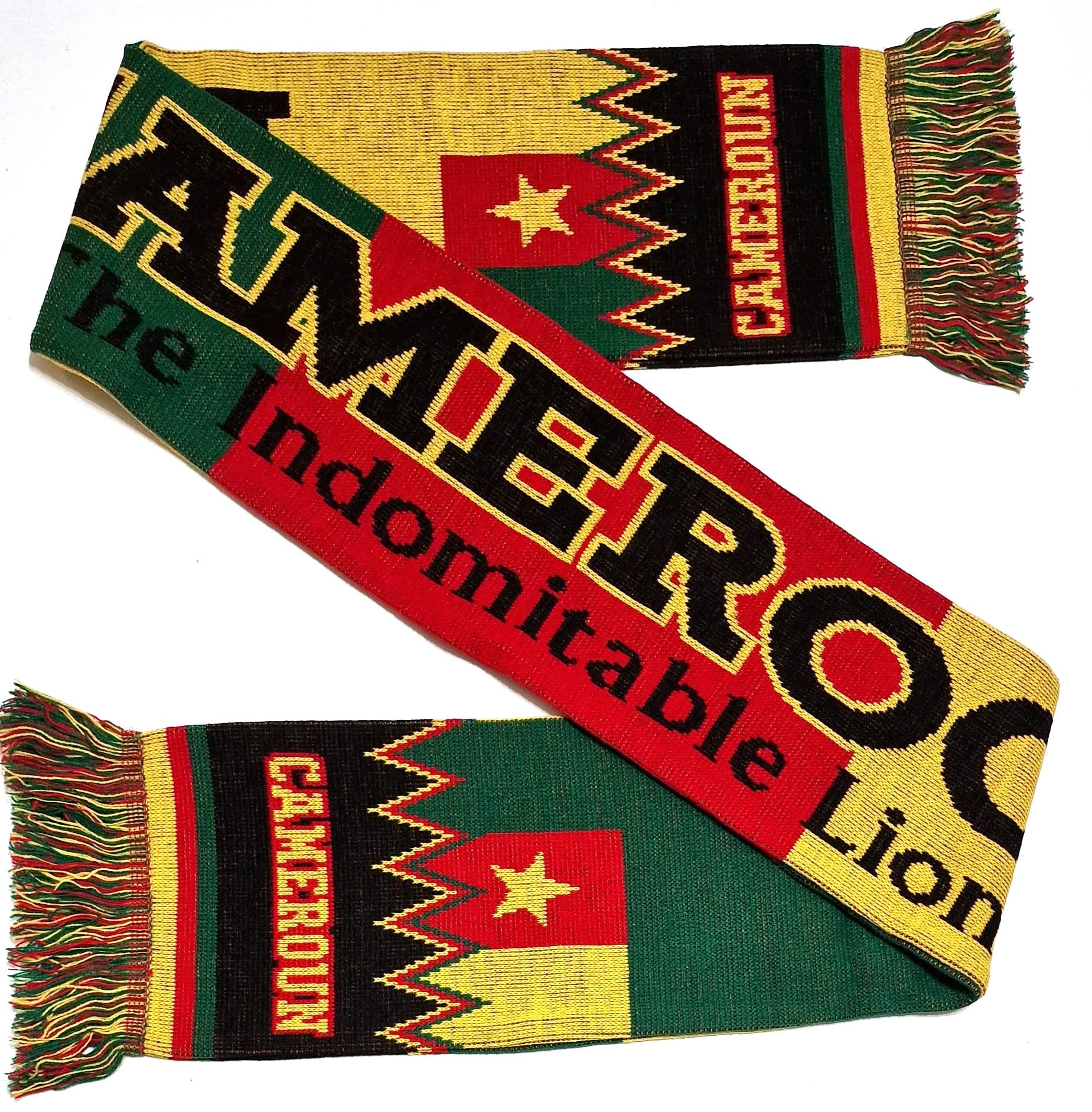 Euroscarves Unisex Football Scarf, Red / Green / Gold, One Size