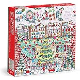 Galison Toy Workshop – 500 Piece Michael Storrings Foil Jigsaw Puzzle Featuring Beautiful Artwork of A Christmas Toy Workshop with Frosty Foil Accents