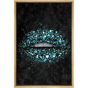 SIGNWIN Framed Canvas Print Wall Art Teal and...