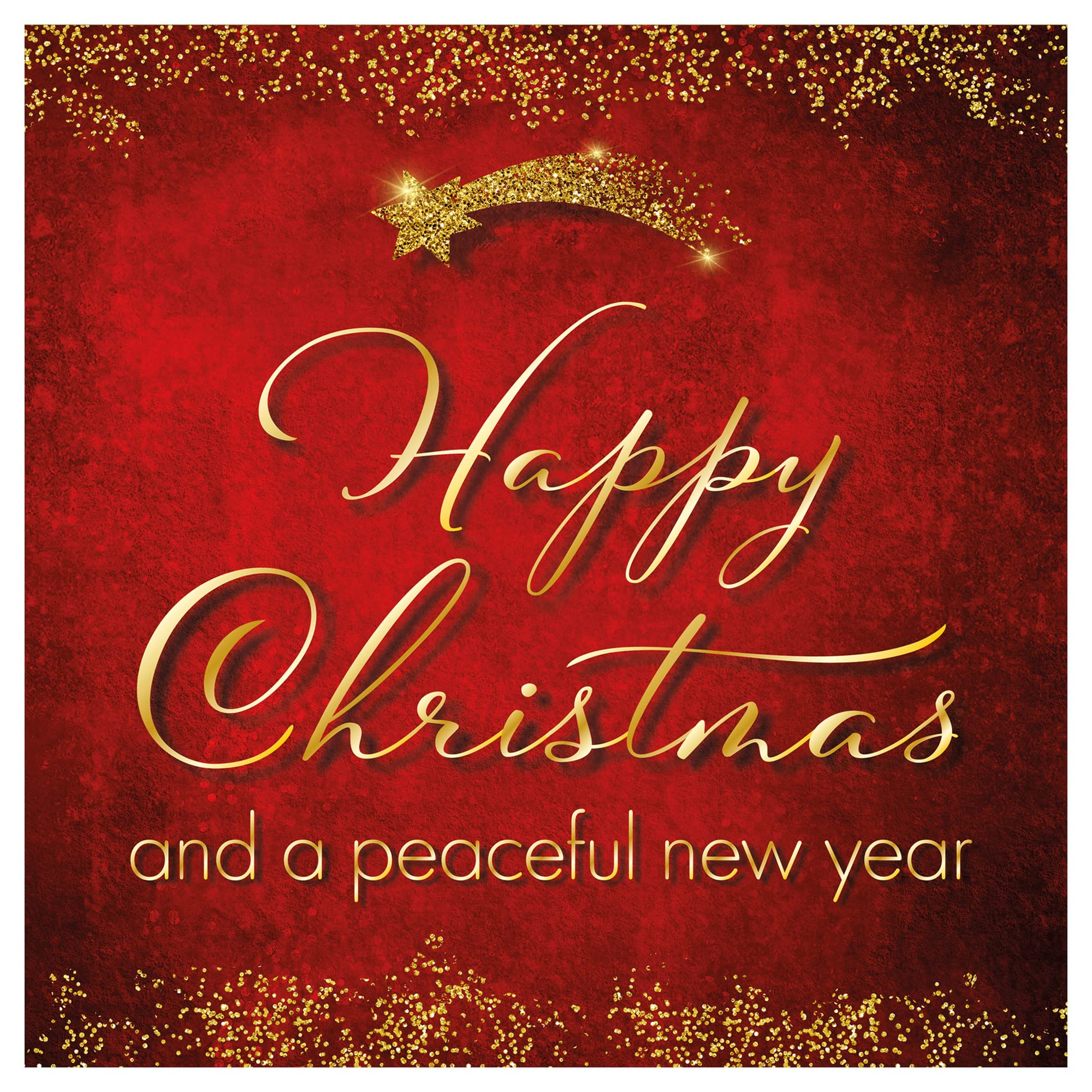 Christmas cards pack -10 luxury Christmas cards with 10 white envelopes - Designed, printed and hand-packed in the UK, by Just Cards Direct