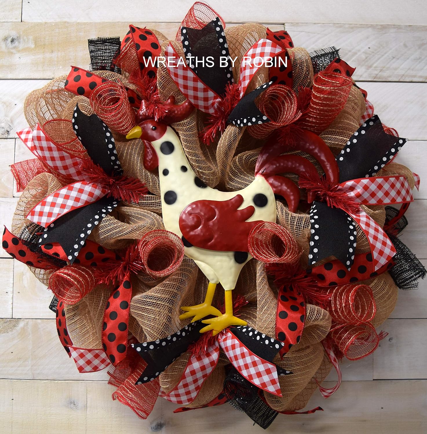 Rooster Wreaths, Summer Wreaths (3493) Handmade