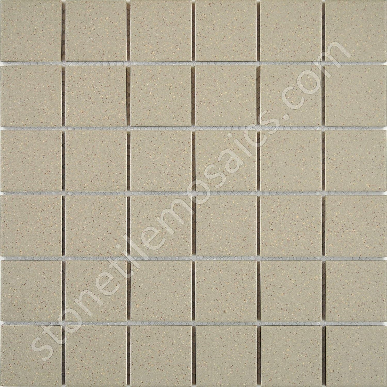 Amazon Com Vogue Beige Speckled Unglazed Porcelain Mosaic Square