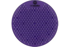 HOSPECO AirWorks AWSFUS234-BX Splash Free Urinal Screen, Vineyard, 0.22 lb., 8" Height, 6" Width, Purple (Pack of 10)