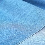 5OZ Cotton Denim Fabric for Sewing 55 Inches Width Entelare(Light Blue 1Yard)