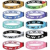 Aospkle 10PCS WWJD Christian Bracelet Pack for Women Men, Christian Gifts Wristbands, WWJD Bracelets - What Would Jesus Do Bracelet