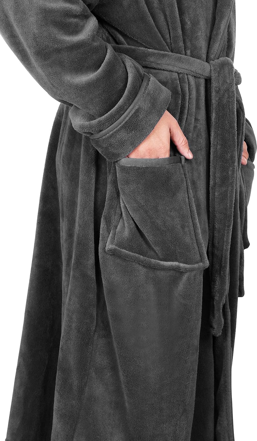NY Threads Mens Hooded Robe - Plush Long Bathrobes for Men at  Men’s Clothing store