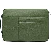 HYZUO 13.3-14 Inch Laptop Sleeve Bag for MacBook Pro 14 M5-M1, MacBook Air/Pro 13, 13.8-13.5 Surface Laptop/Book, Portable NoteBook Case for 13" HP Dell Lenovo ThinkPad Asus Acer Samsung, Grass Green