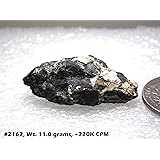 Rare earth uranium oxide, high grade unrefined uranium ore uraninite, for Geiger counter & radiation detector test source!