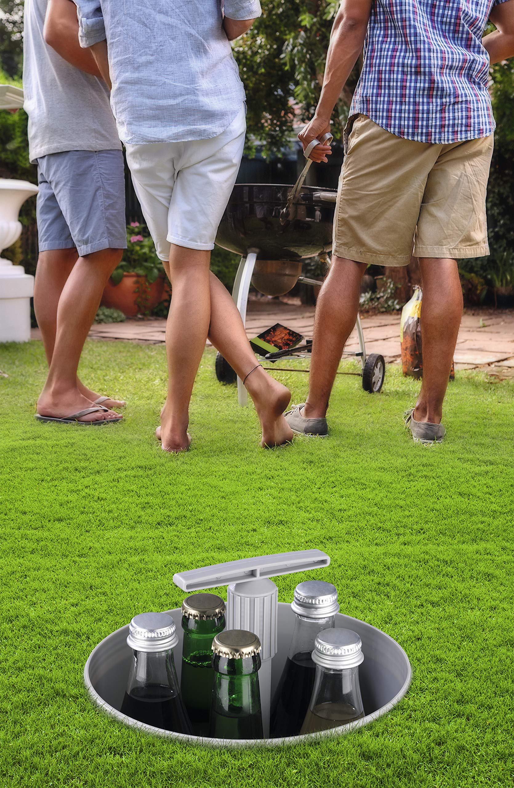 EASYmaxx Flaschenkühler Outdoor | Erdloch- Bierkühler, Camping Kühlschrank, Flaschenkühlschrank | bis zu 15 Flaschen | Highlight im Garten, Outdoorküche und Terrasse 2